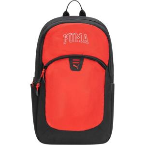 imagePUMA Unisex Kids Rally Backpack BlackMetallic Silver LargeHigh Risk Red