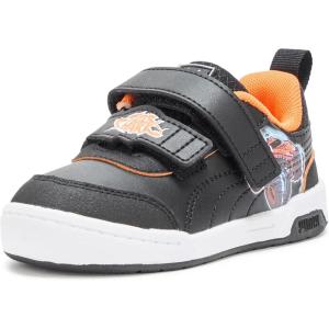 imagePUMA UnisexChild Multiflex 2 Hot Wheels Hook and Loop Shoes SneakerPuma Blackpuma Blackorange Glo