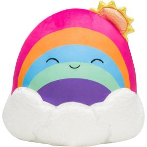 imageSquishmallows 14Inch Junie Yellow Banana  Large Ultrasoft Official Kelly Toy PlushRainbow W Clouds