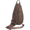 imagePUMA Womens Myriad Sling Sporty HandsFree Bag with Reversible Strap ampamp Dual Compartments Black One SizeFlat Brown