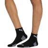 imagePUMA mens 6 Pack Quarter Crew SocksBlackWhite