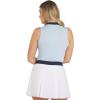 imagePuma Womens Range Pique Sleeveless Golf PoloSilver Sky