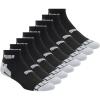 imagePUMA Mens 8 Pack Athletic Cushioned Quarter Crew SocksBlackGrey