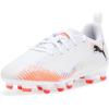 imagePUMA UnisexChild Future Play Firm Artificial Ground Soccer CleatsWhiteblackglowing Red Ah25