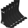imagePUMA mens 6 Pack Crew SocksBlackWhite