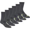 imagePUMA mens 6 Pack Crew SocksGreyGreen
