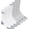 imagePUMA mens 6 Pack Crew SocksWhiteGrey