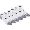 imagePUMA mens 6 Pack Quarter Crew SocksWhiteGreyBlack Detail