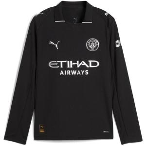 imageManchester City FC Kids 202526 LongSleeve Away Soccer Jersey  Black