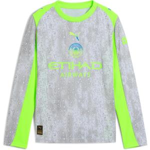 imageManchester City FC Kids 202526 LongSleeve Third Soccer Jersey  Pro Green