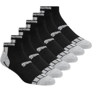 imagePUMA Mens 6 Pack Low Cut SocksBlack Combo
