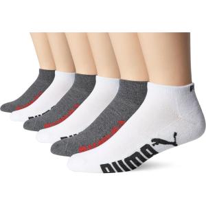 imagePUMA Mens 6 Pack Low Cut SocksBlackRed