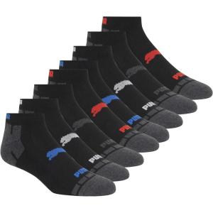 imagePUMA Mens 8 Pack Low Cut SocksBlack