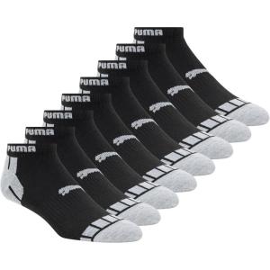 imagePUMA Mens 8 Pack Low Cut SocksBlack Combo