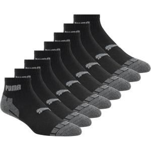 imagePUMA Mens 8 Pack Low Cut SocksCharcoal
