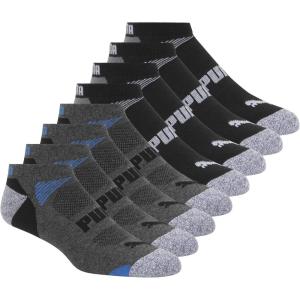 imagePUMA Mens 8 Pack Low Cut SocksSteel GreyBlack