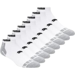 imagePUMA Mens 8 Pack Low Cut SocksWhiteBlack