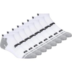 imagePUMA Mens 8 Pack Low Cut SocksWhiteGrey