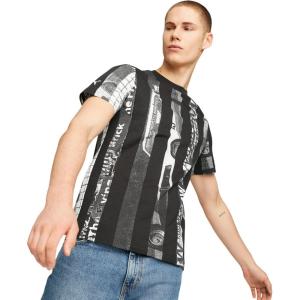 imagePUMA Mens Standard BMW M Motorsport Striped Tee BlackAOPPuma Blackall Over Print