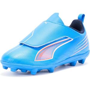 imagePUMA UnisexChild Ultra Play Hook and Loop Firm Artificial Ground Soccer Cleats SneakerUltra Bluewhiteglowing Red Ah25