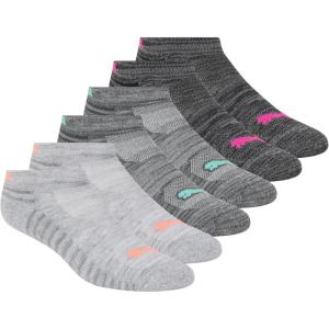 imagePUMA Womens 6 Pack Runner SocksGrey Orange
