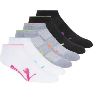 imagePUMA Womens 6 Pack Runner SocksWhite Multi