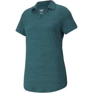 imagePUMA Womens Cloudspun Free PoloDeep Teal Heather