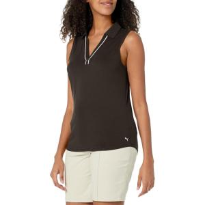 imagePUMA Womens Cloudspun Piped Sl PoloPuma Black