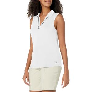 imagePUMA Womens Cloudspun Piped Sl PoloWhite Glow