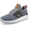 imagePUMA Mens Ignite Articulate Golf ShoeQuiet Shadepuma Team Goldpuma Black