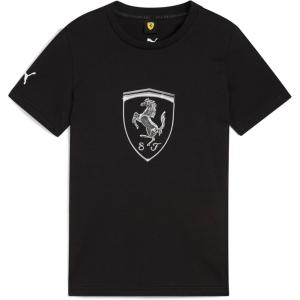 imagePUMA Kids Scuderia Ferrari Race Graphic TeeTonal Big Shield Puma Black Ss25