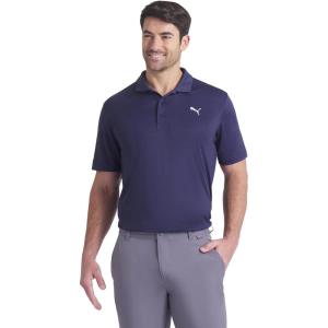 imagePUMA Mens Icon Heather Polo 20Deep Navy Heather