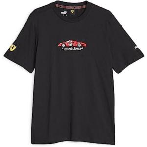 imagePUMA Mens Scuderia Ferrari Race Graphic Crew Neck Short Sleeve Casual Tops Casual  BlackPuma Black