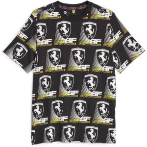 imagePUMA Mens Scuderia Ferrari Race Graphic Crew Neck Short Sleeve Casual Tops Casual  BlackPuma Blackaop
