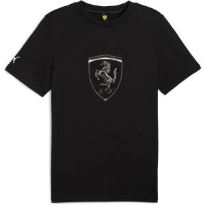 imagePUMA Mens Scuderia Ferrari Race Shield TShirtBig Shield Tonal Puma Black Ss25
