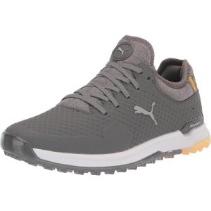 imagepumagolf Mens Proadapt Alphacat Golf ShoeQuiet Shadepuma Silveryellow Sizzle
