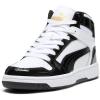 imagePUMA Womens Rebound Layup Mid Shoes SneakerPuma WhitePuma BlackPuma Team Gold
