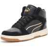 imagePUMA Womens Rebound Layup Mid Shoes SneakerBlackgold Ah25