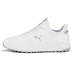 imagePUMA Mens Ignite Elevate Wide Golf ShoePuma Whitepuma Silver