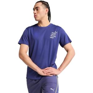 imagePUMA Mens Running Graphic TShirtBlue Crystal Ss25