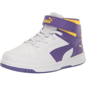 imagePUMA Toddler Boys Rebound Layup Sl V Slip On Sneakers Shoes Casual  WhitePuma Whiteteam Violetpel Yellow