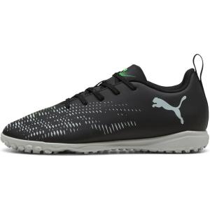 imagePUMA UnisexChild Future Play Turf Training Soccer ShoesPuma Blackcool Light Grayfluo Green