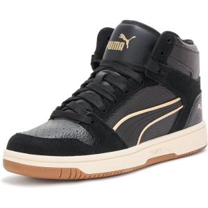 imagePUMA Womens Rebound Layup Mid Shoes SneakerBlackgold Ah25