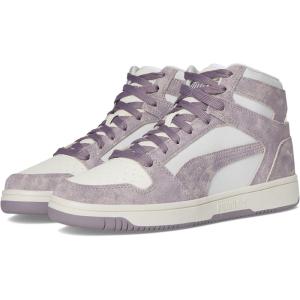 imagePUMA Womens Rebound Layup Mid Shoes SneakerFeather Grayplum Jamwarm White Ah25