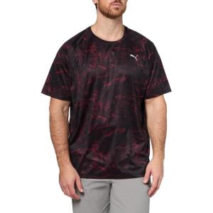 imagePuma Mens Run Favorite Velocity TShirt Available in Big ampamp TallRuby Shimmer All Over Print Ah25