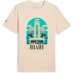 imagePUMA Mens F1 Miami Graphic Crew Neck Short Sleeve Casual Tops Casual  WhiteMiami Alpine Snow Ss25
